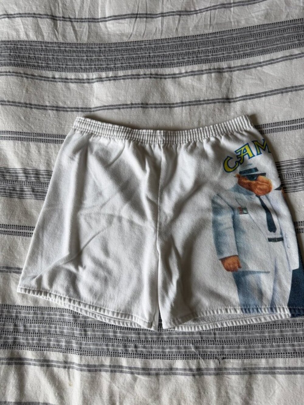 Vintage Camel Joe Camel Boxer Shorts White Cotton One Size
